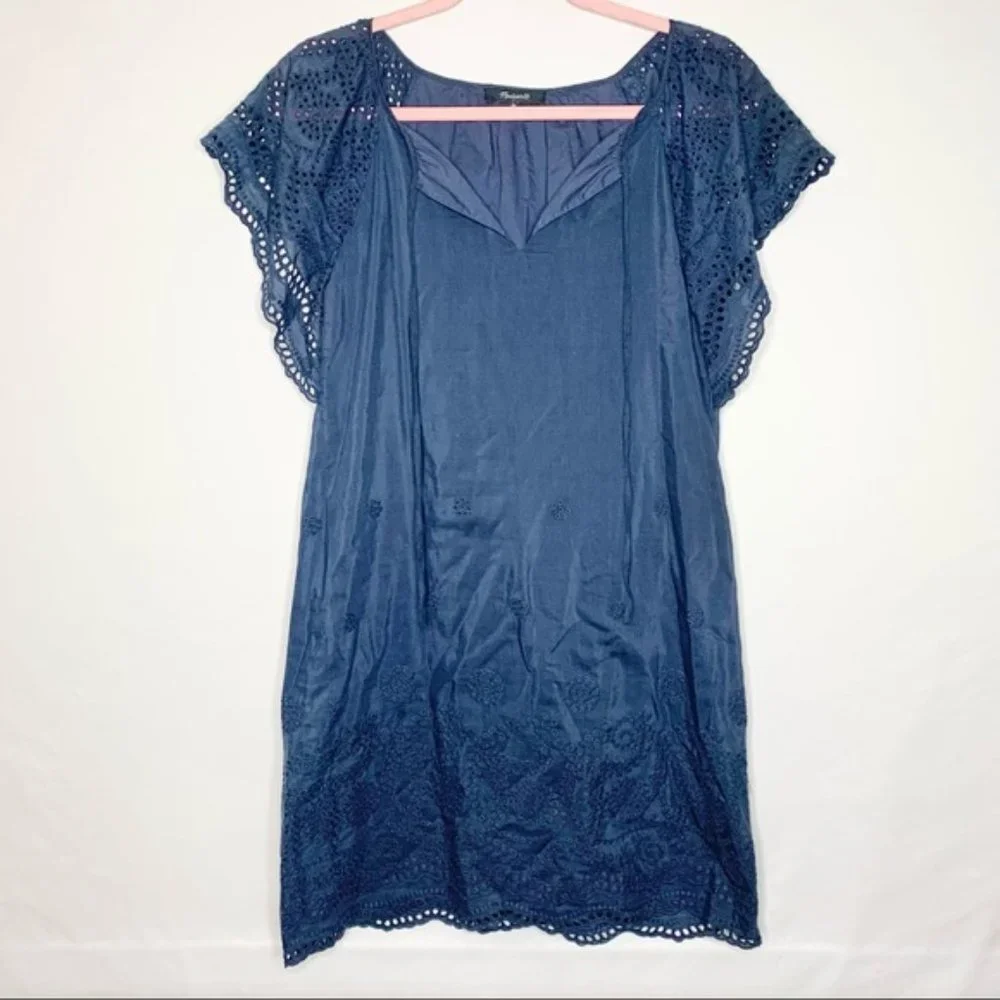 Madewell Embroidered Eyelet Moontide Dress - XS - Picture 4 of 8